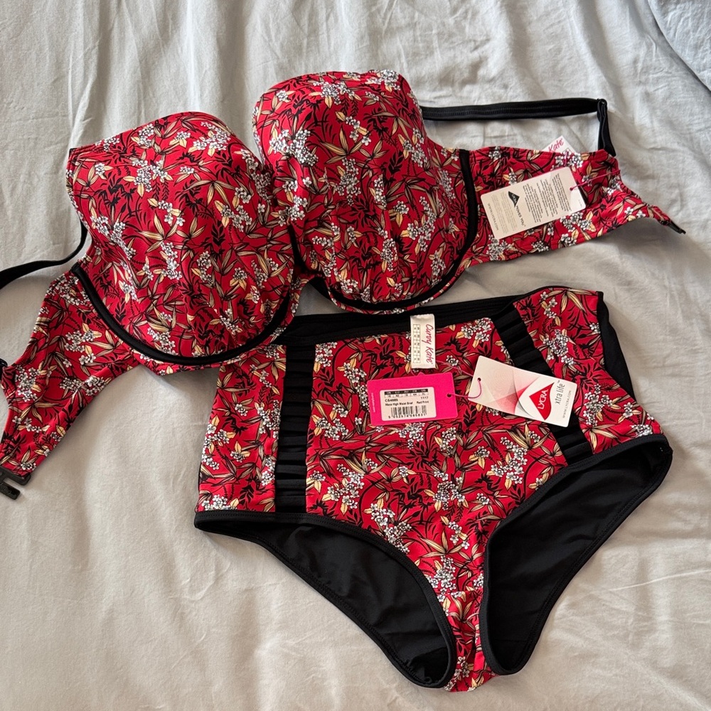 Curvy Kate Red Floral Bikini Set